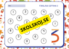 Färglägg siffran 0 - 9