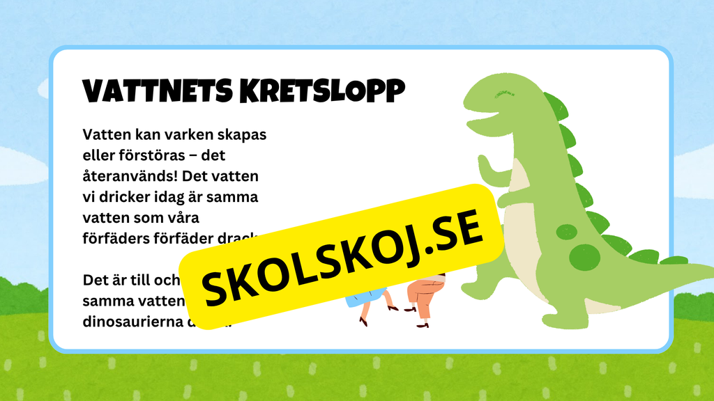 Vattnets kretslopp - Presentation + frågor