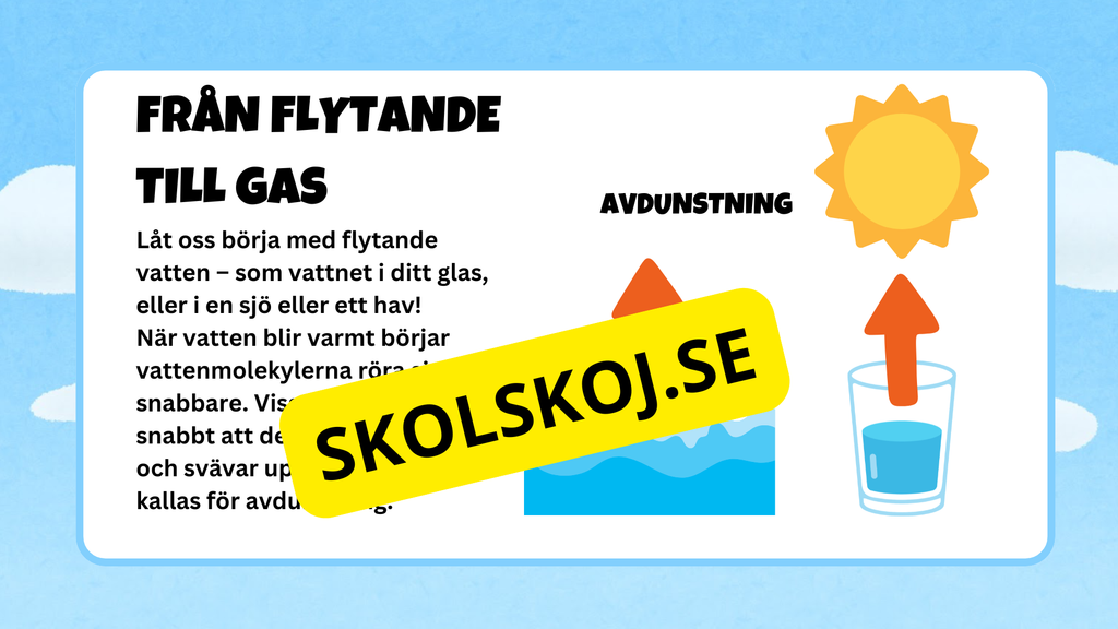 Vattnets kretslopp - Presentation + frågor