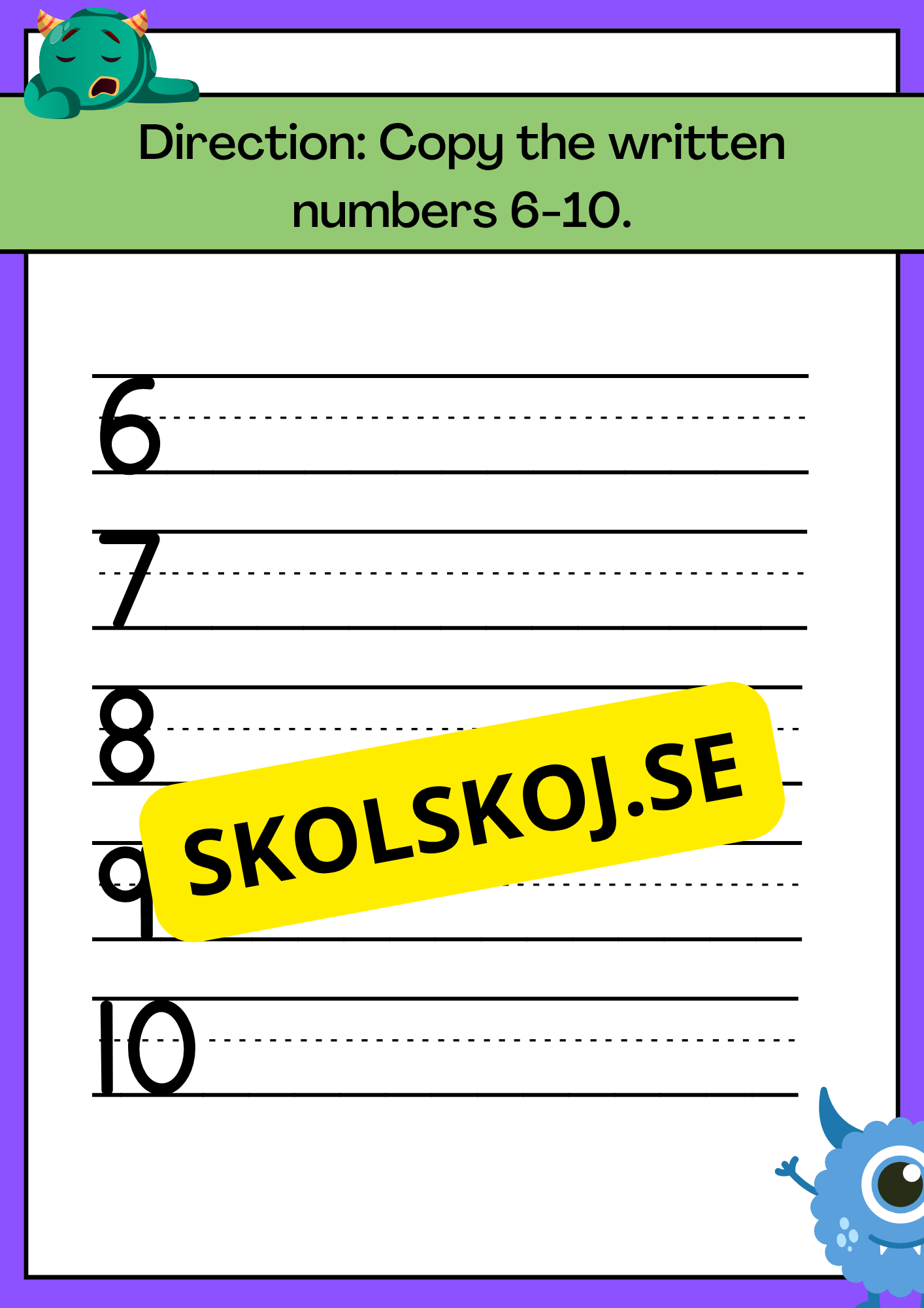Skriv siffror och tal