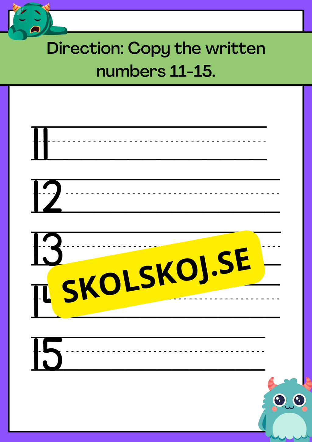 Skriv siffror och tal