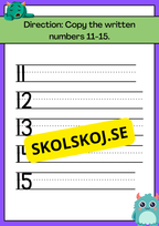 Skriv siffror och tal