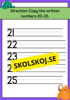 Skriv siffror och tal