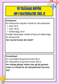 Vi tränar inför NP i matematik del E - Årskurs 6