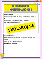 Vi tränar inför NP i matematik del E - Årskurs 6