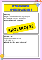 Vi tränar inför NP i matematik del E - Årskurs 6