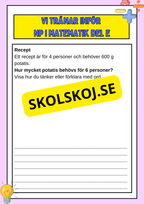 Vi tränar inför NP i matematik del E - Årskurs 6