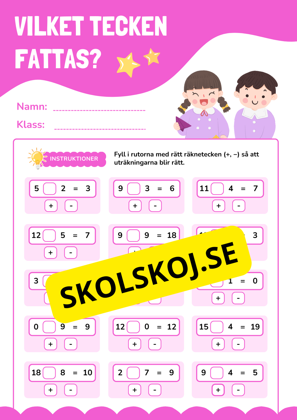 Vilket tecken fattas - Häfte