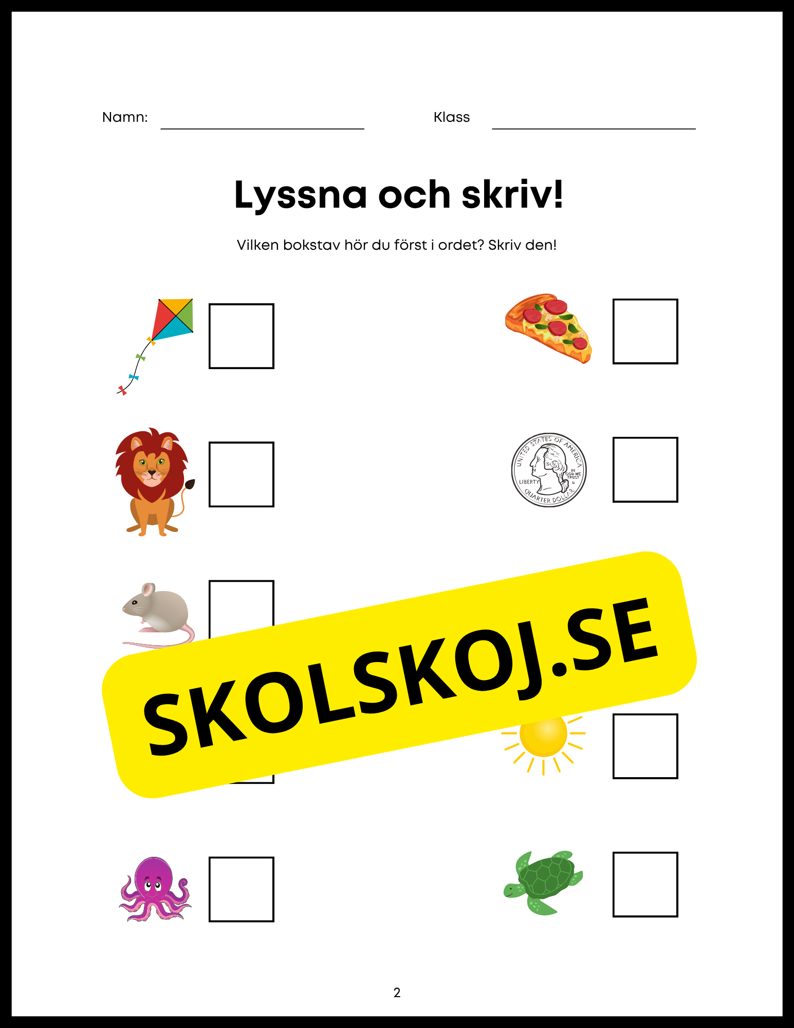 Lyssna och skriv