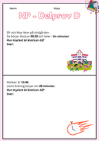 Nationella Prov – Delprov D - Matematik - Träningsmaterial för åk 3