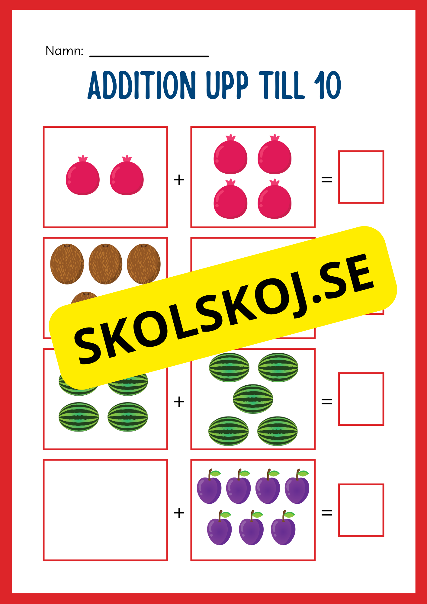Stort paket - Addition 0 - 20