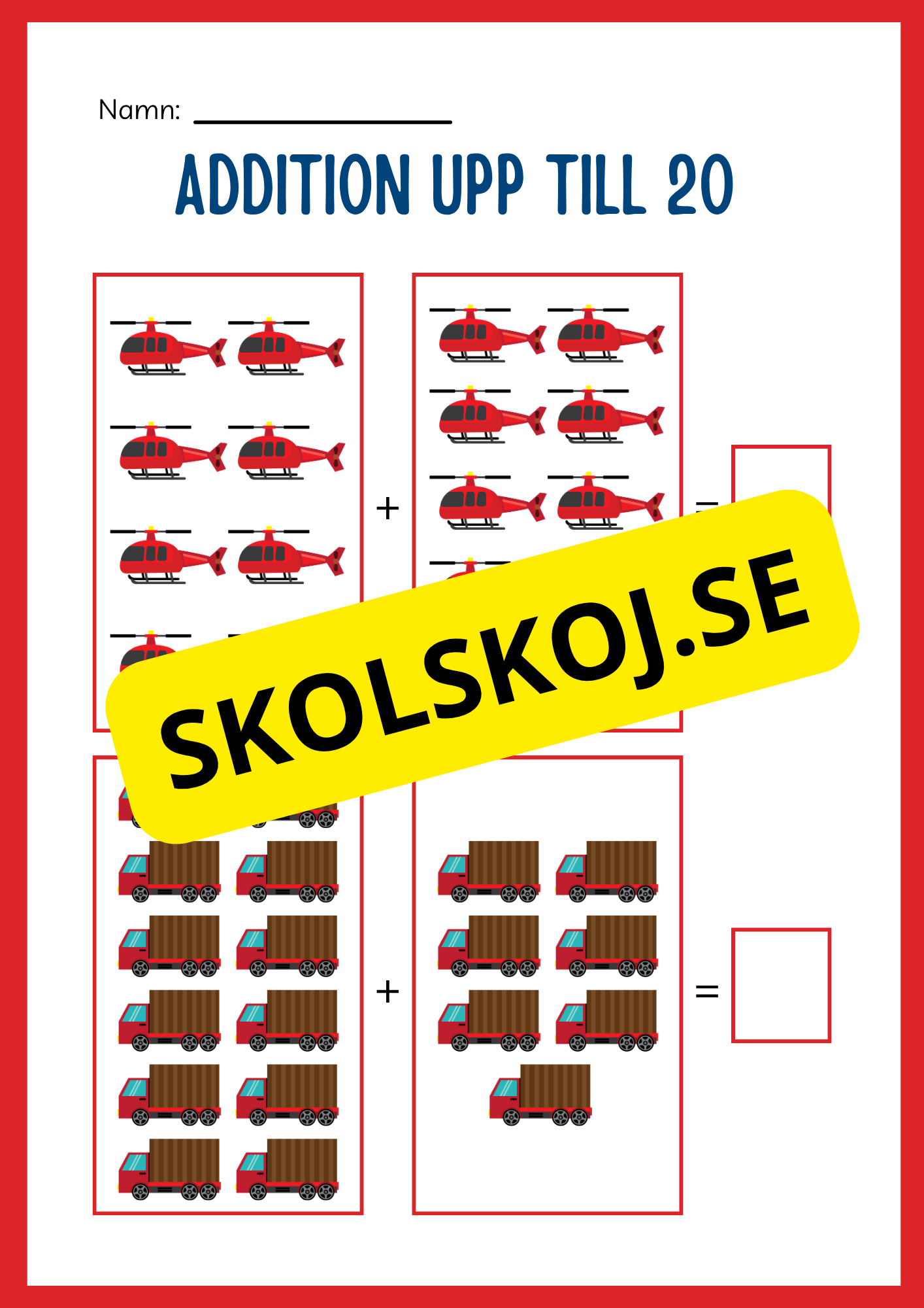 Stort paket - Addition 0 - 20