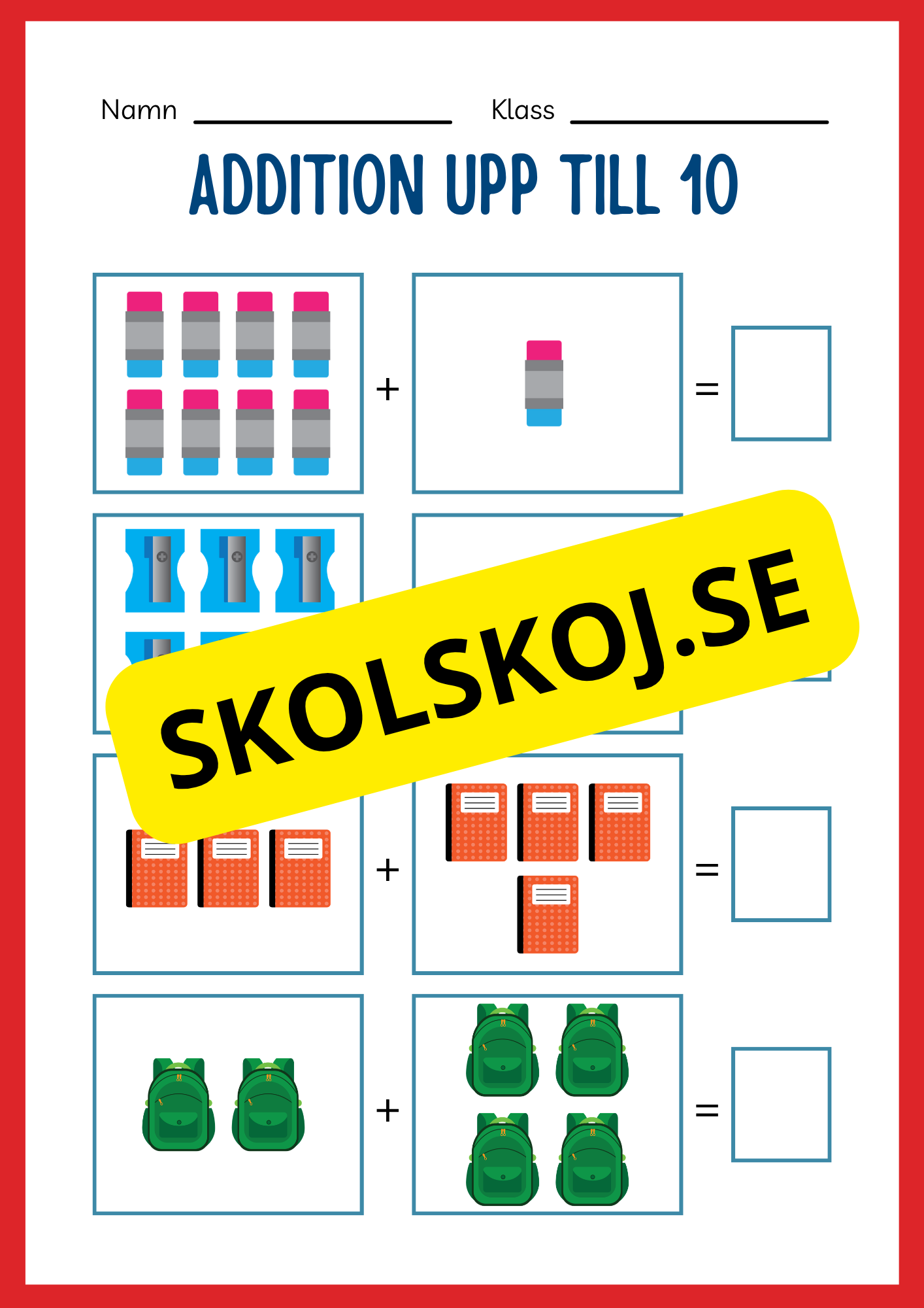Stort paket - Addition 0 - 20