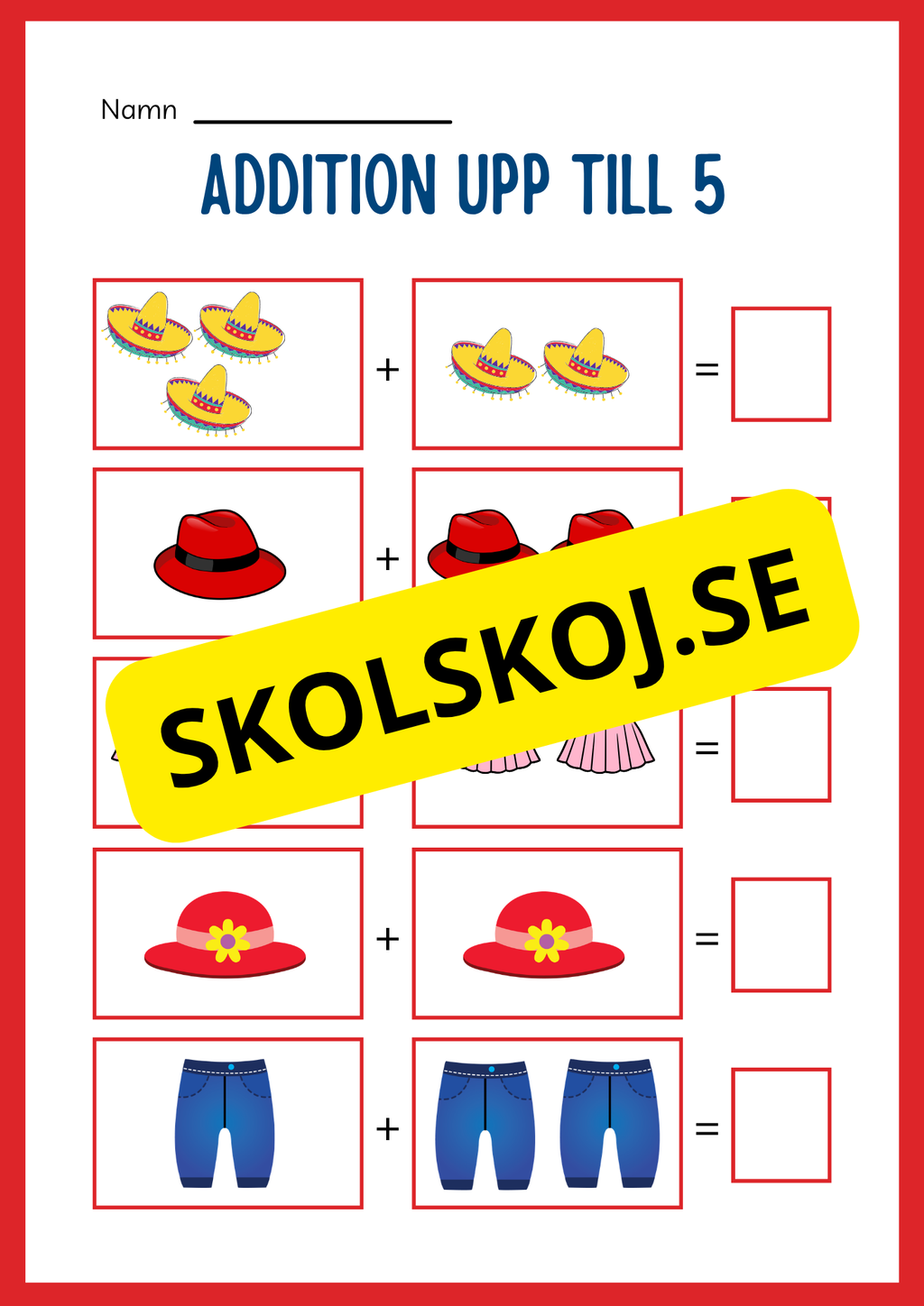Stort paket - Addition 0 - 20