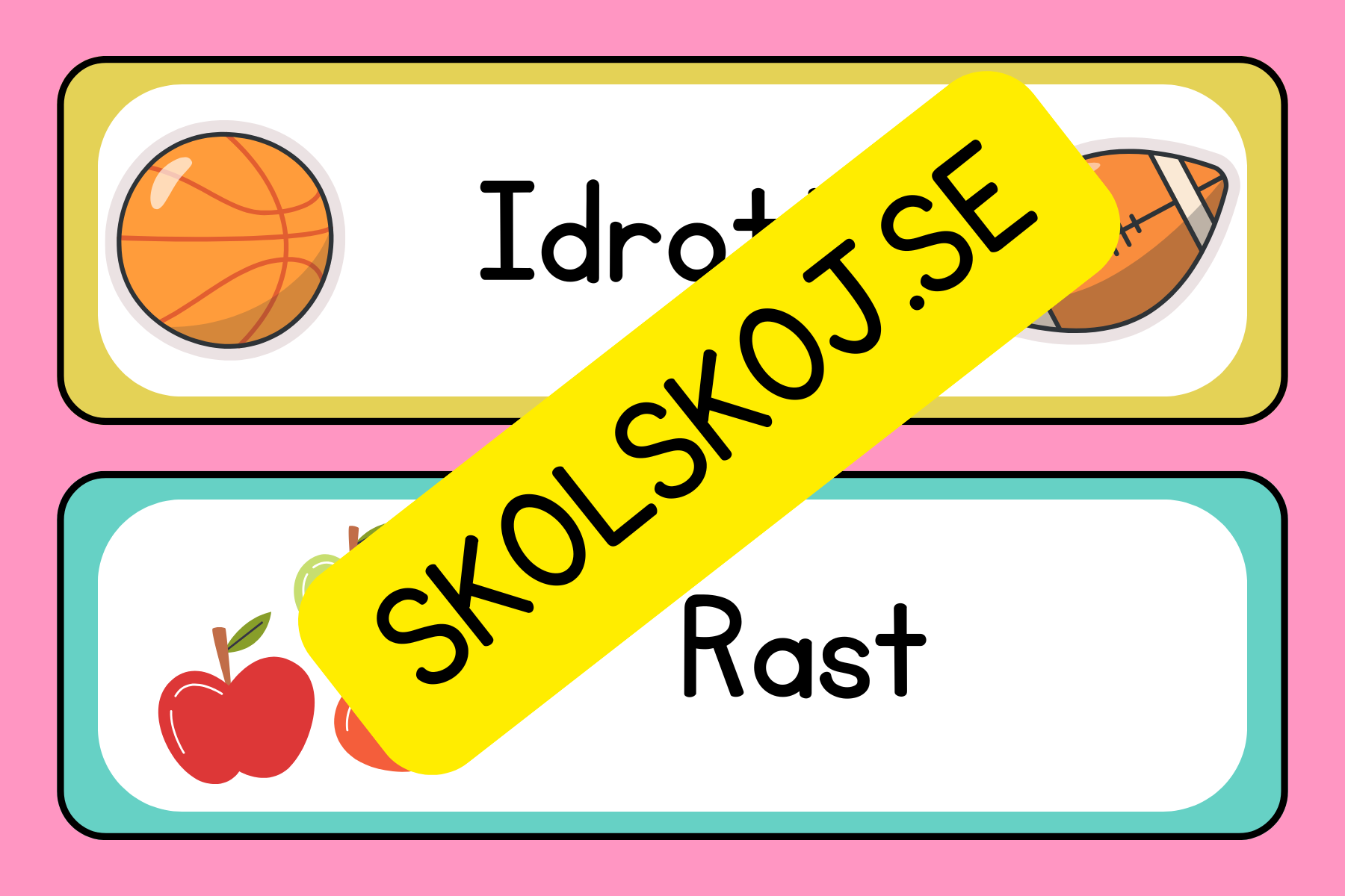 Schemaskyltar