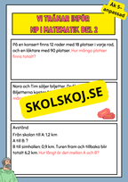 Vi tränar inför NP i matematik del 2 - Åk 5–anpassad