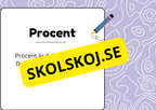 Procent - Presentation och frågor