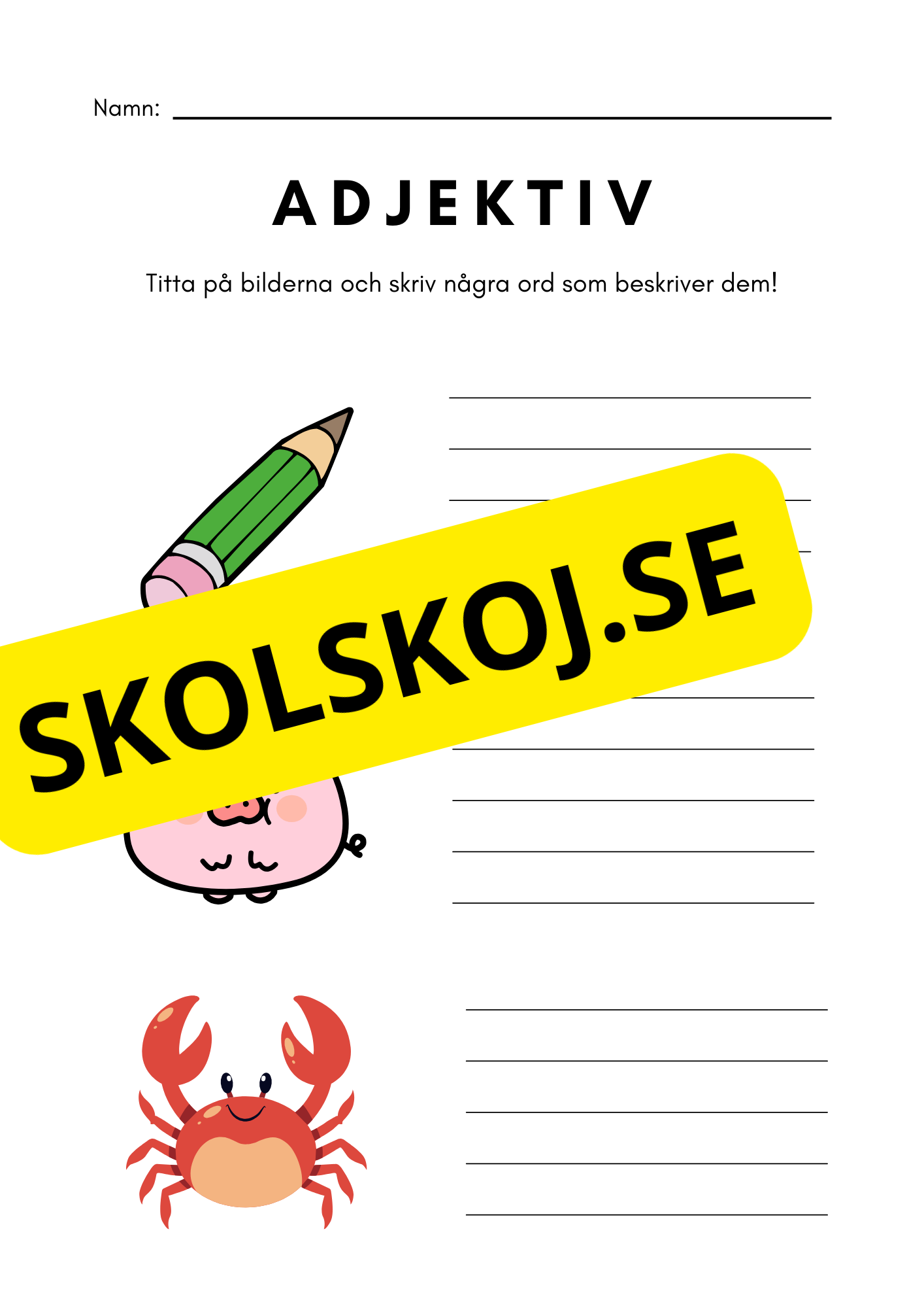 Adjektiv - Häfte