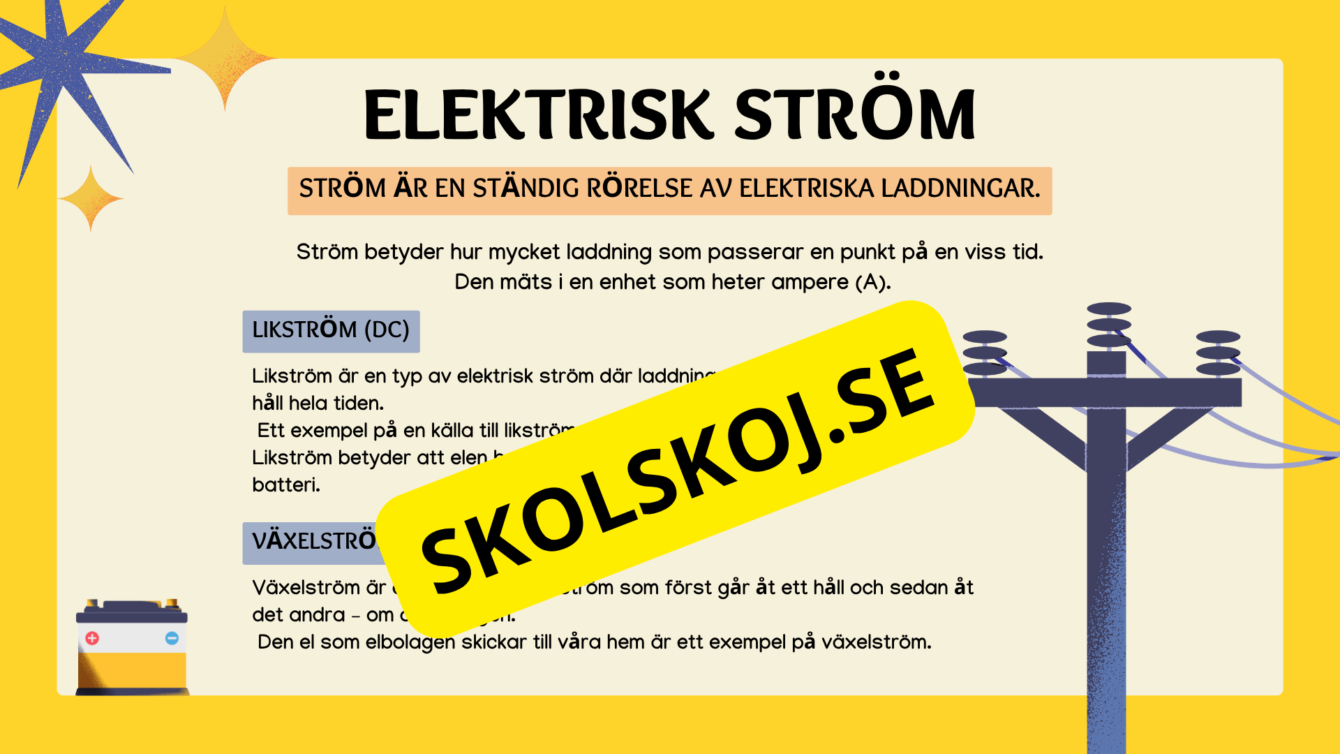 Elektricitet och magnetism - Häfte + frågor - Årskurs 4 - 6