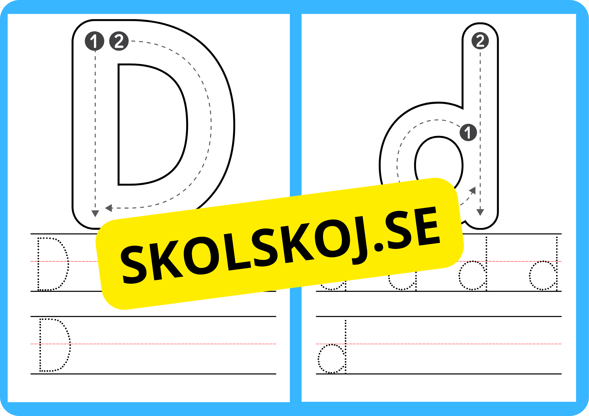 Spåra alfabetet - A - Ö