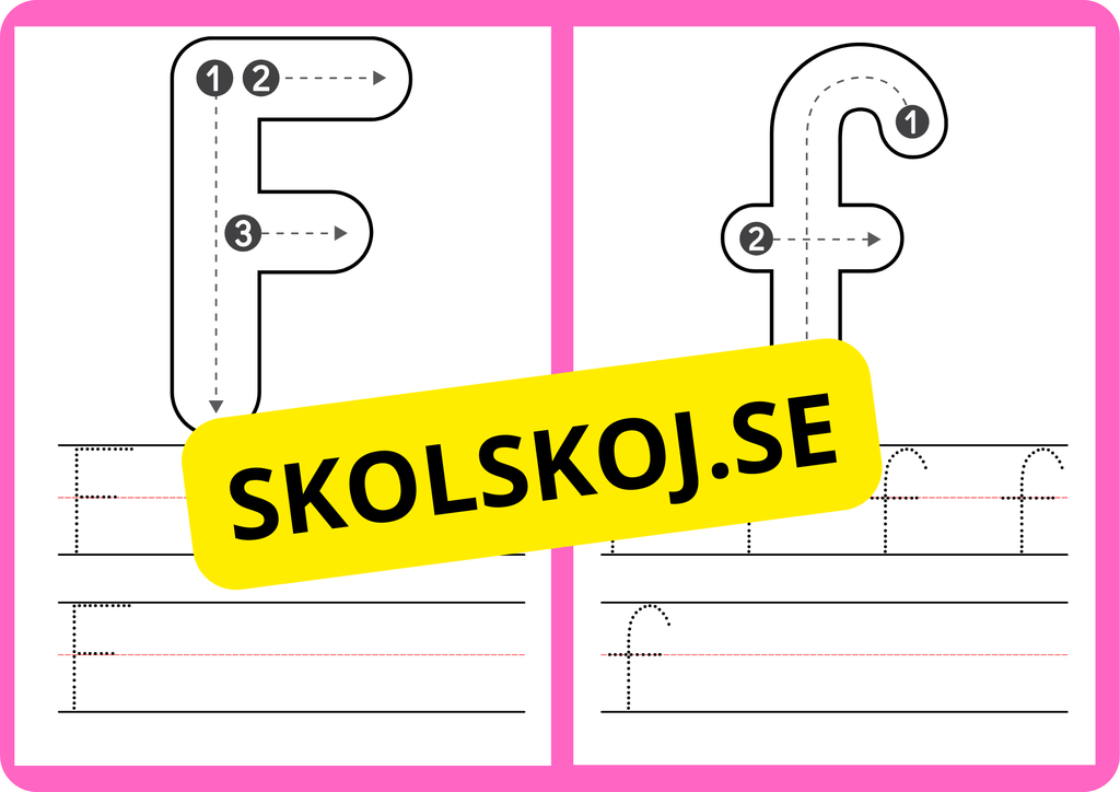 Spåra alfabetet - A - Ö