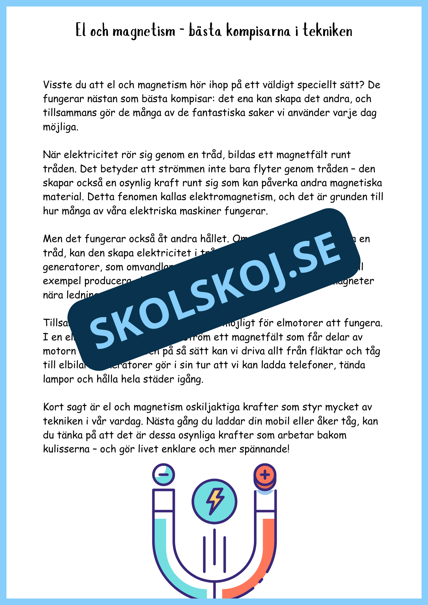 Allt om magnetism - Årskurs 4 - 6
