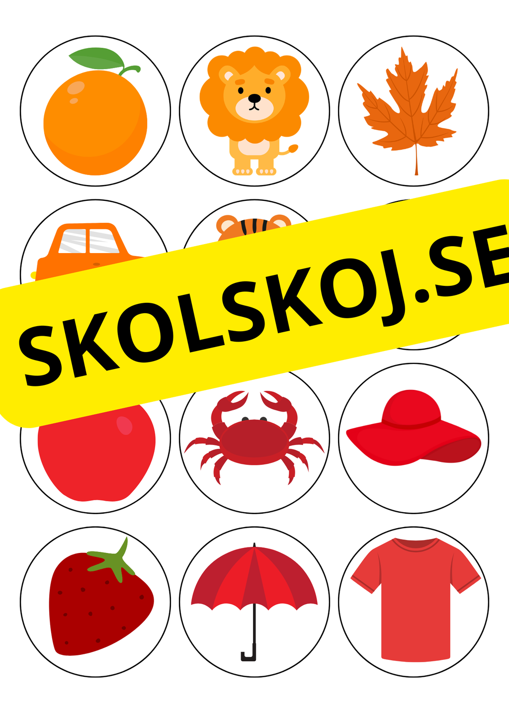 Färgglada sorteringsburkar