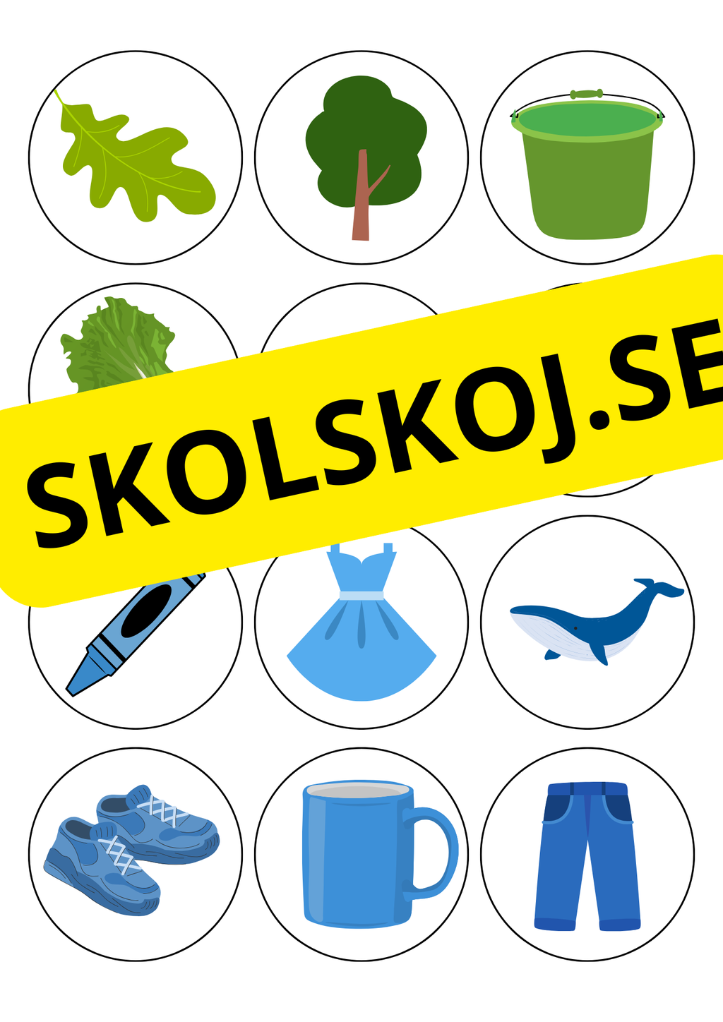 Färgglada sorteringsburkar