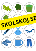 Färgglada sorteringsburkar