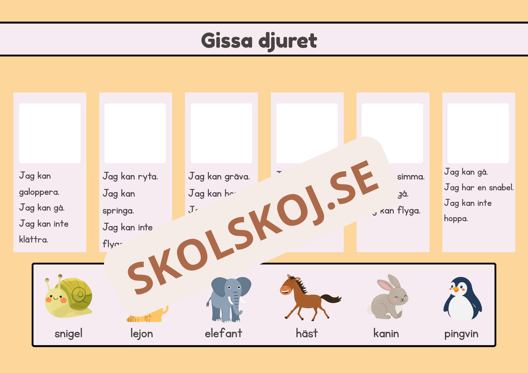 Kan du gissa djuret?