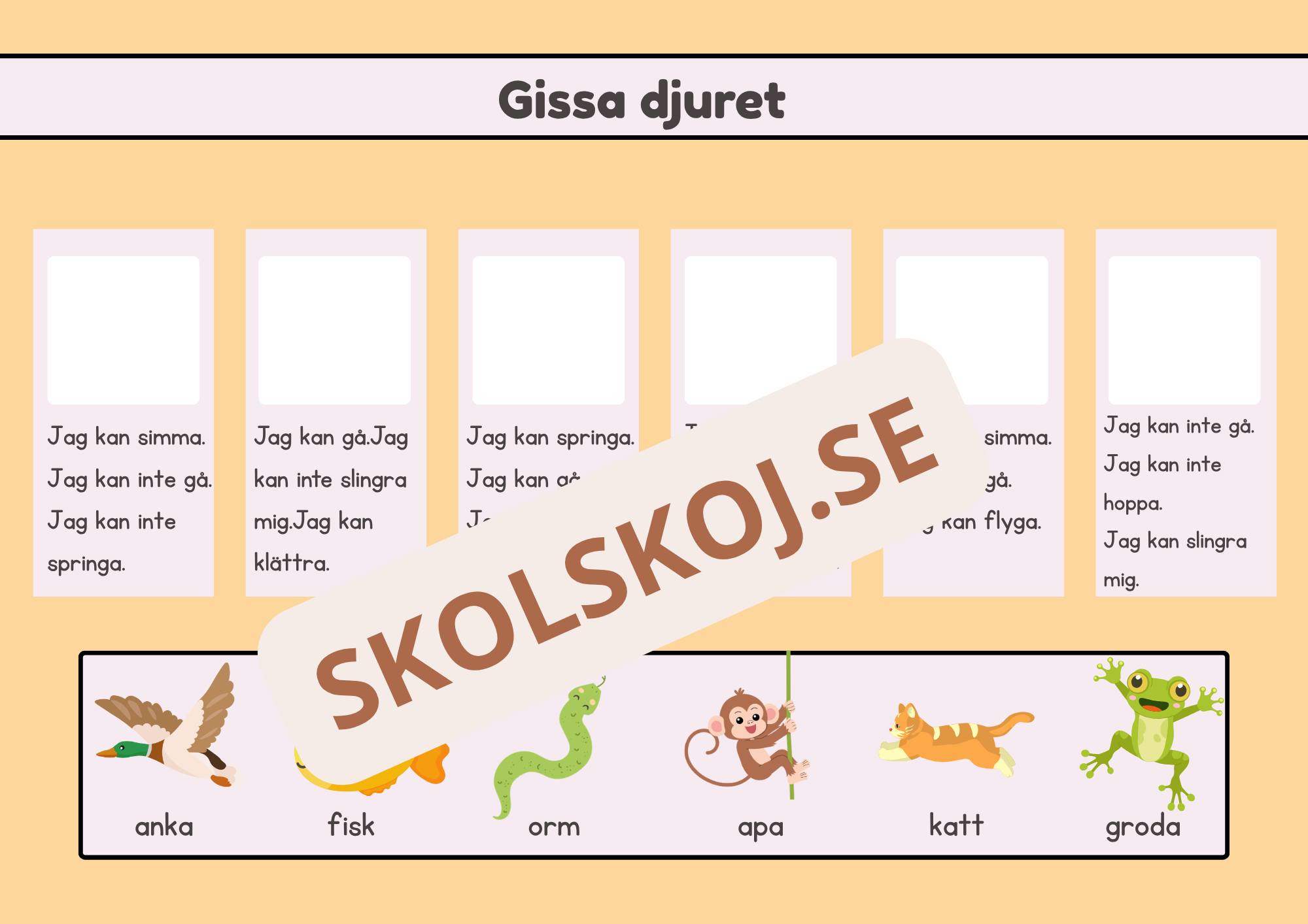 Kan du gissa djuret?