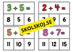 Additionskort och klädnypor