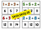 Additionskort och klädnypor