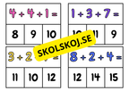 Additionskort och klädnypor