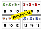 Additionskort och klädnypor