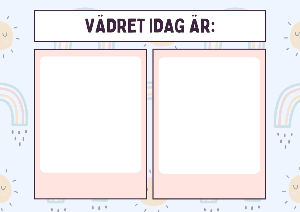 Väderkort med illustrationer - A5 format