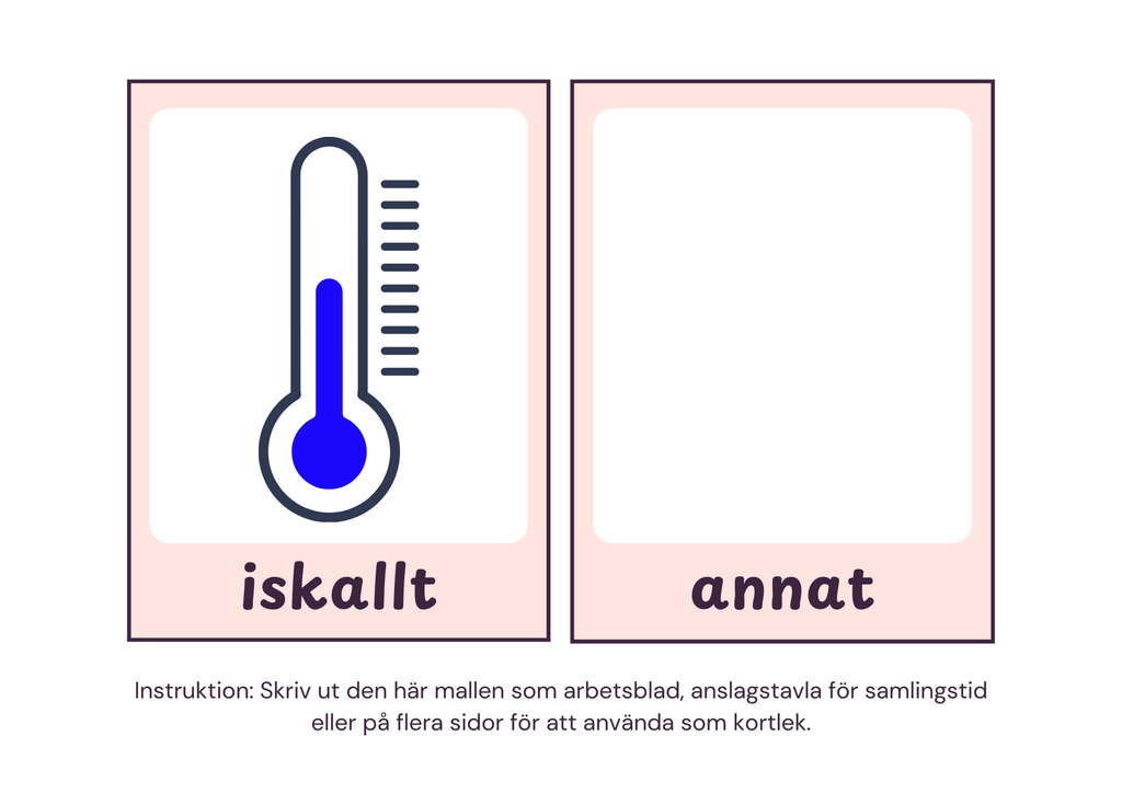 Väderkort med illustrationer - A5 format