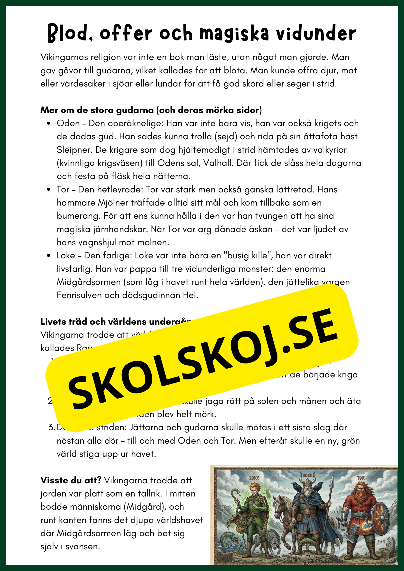 Vikingarnas värld - Årskurs 4 - 6