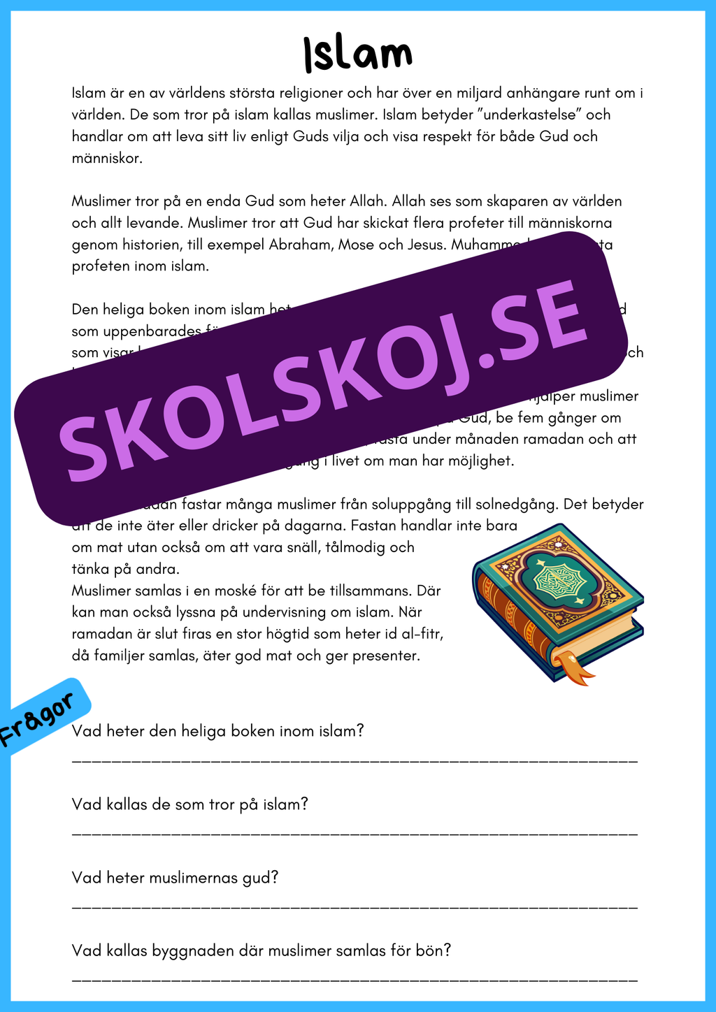 Religioner i världen - Årskurs 4 - 6