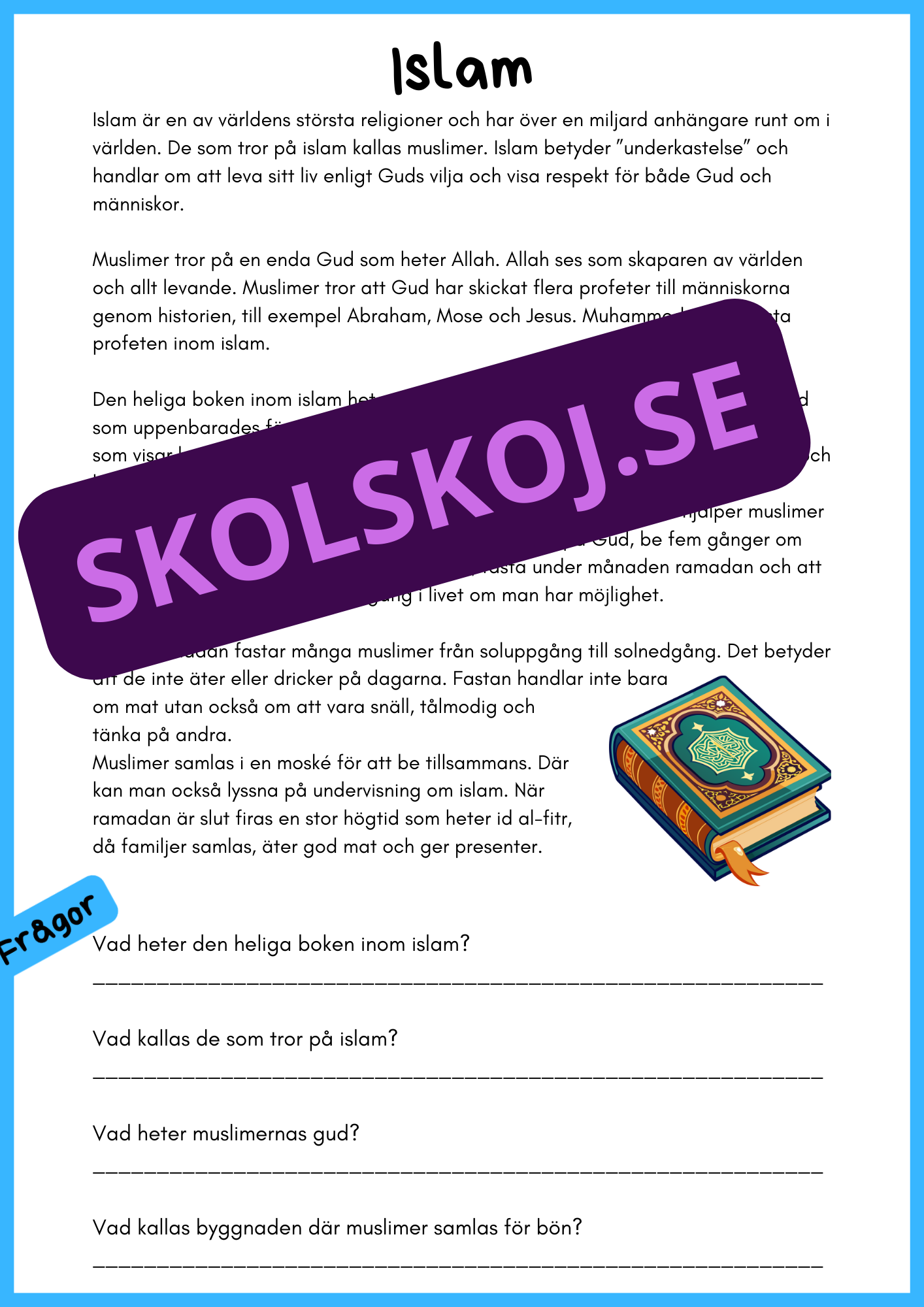 Religioner i världen - Årskurs 4 - 6