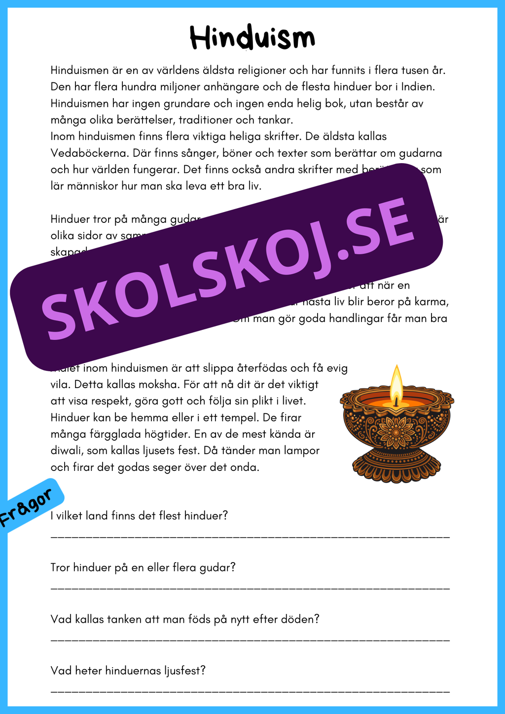 Religioner i världen - Årskurs 4 - 6