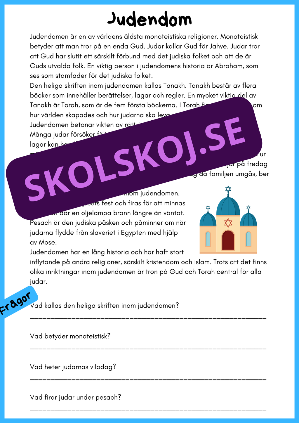 Religioner i världen - Årskurs 4 - 6