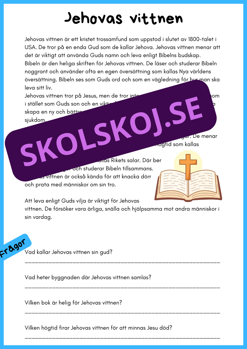 Religioner i världen - Årskurs 4 - 6