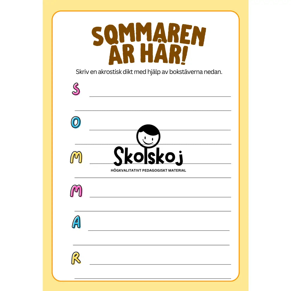 Sommaren är här - Aktivitetsbok