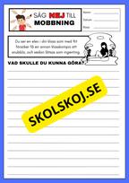 Säg nej till mobbning - Vad skulle du kunna göra