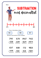 Subtraktion med decimaltal