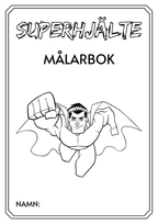 Superhjälte - Målarbok