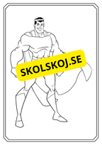Superhjälte - Målarbok