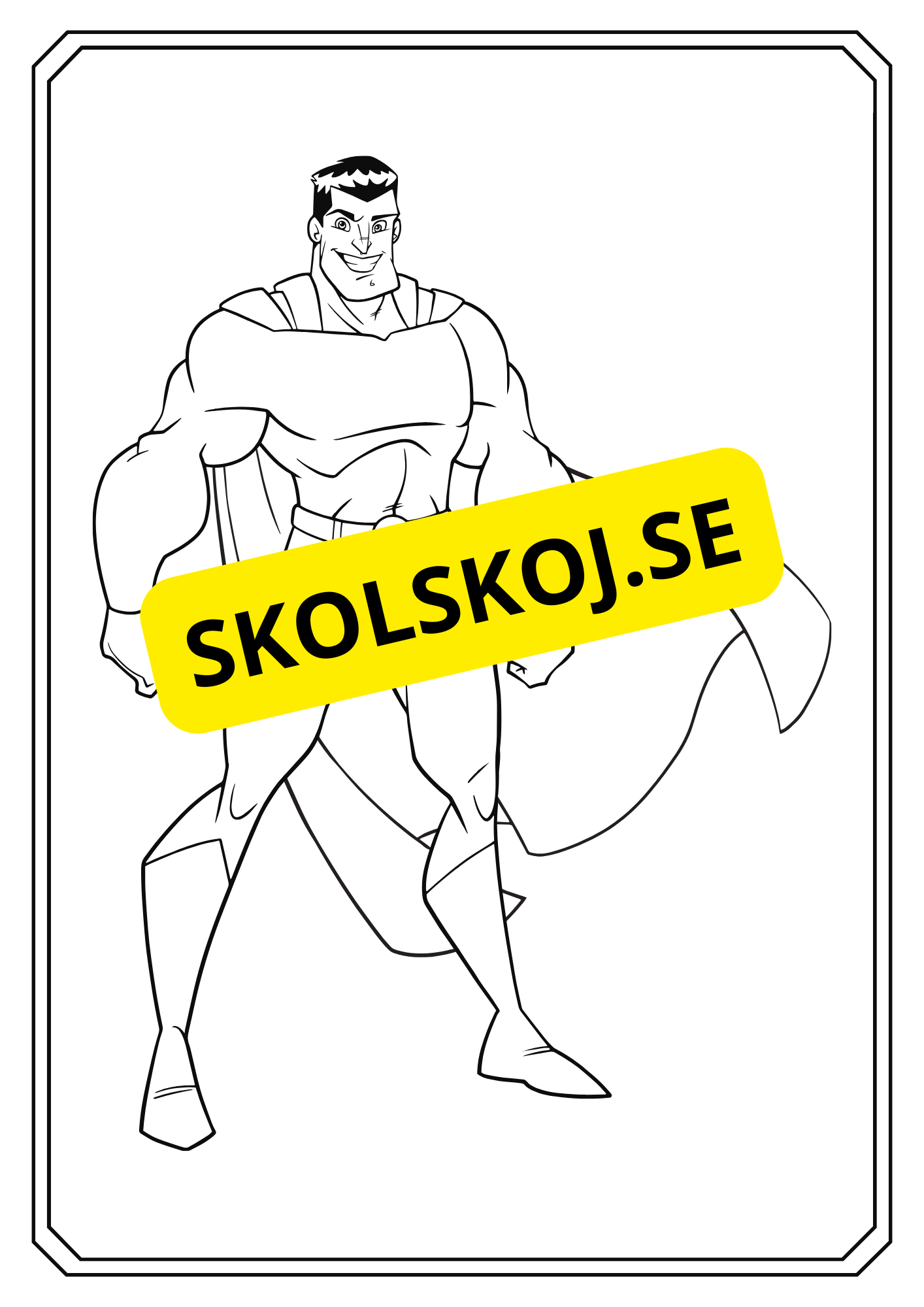 Superhjälte - Målarbok