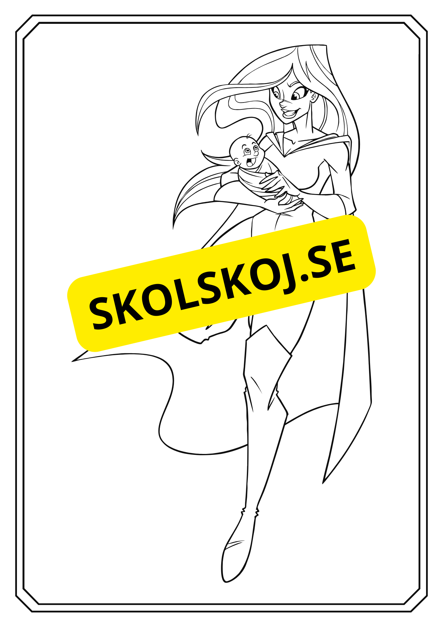 Superhjälte - Målarbok